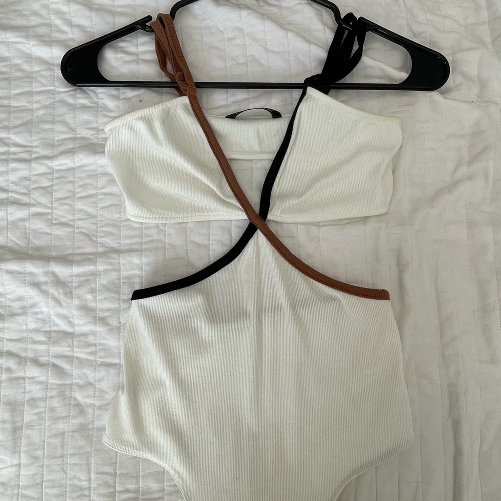 Womens contrast trim body suit